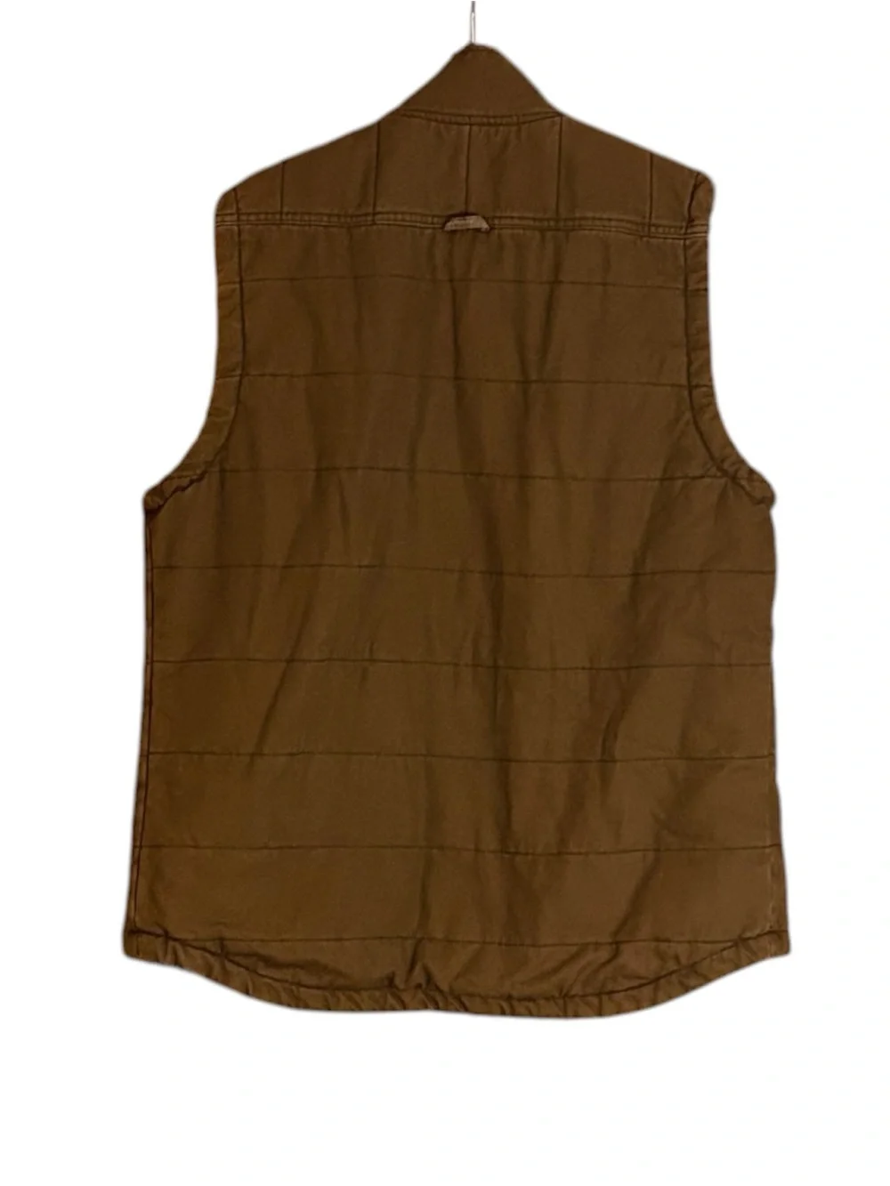 Unionbay M Quilted Vest Olive Brown Cotton Southwest Lining Utility Barn Fall